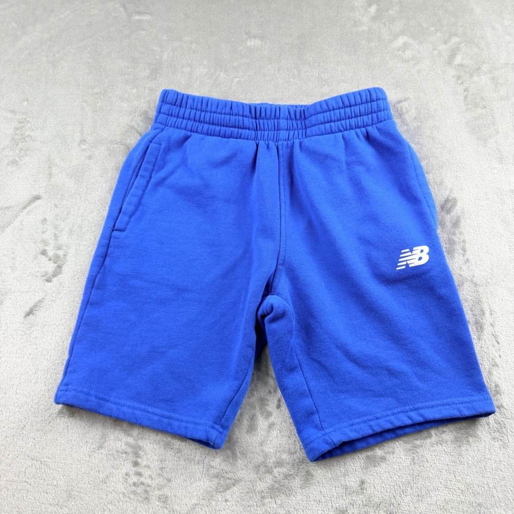 New Balance Kids Blue Fleece Sweat Shorts Size 10 Boys Girls Athletic Loungewear